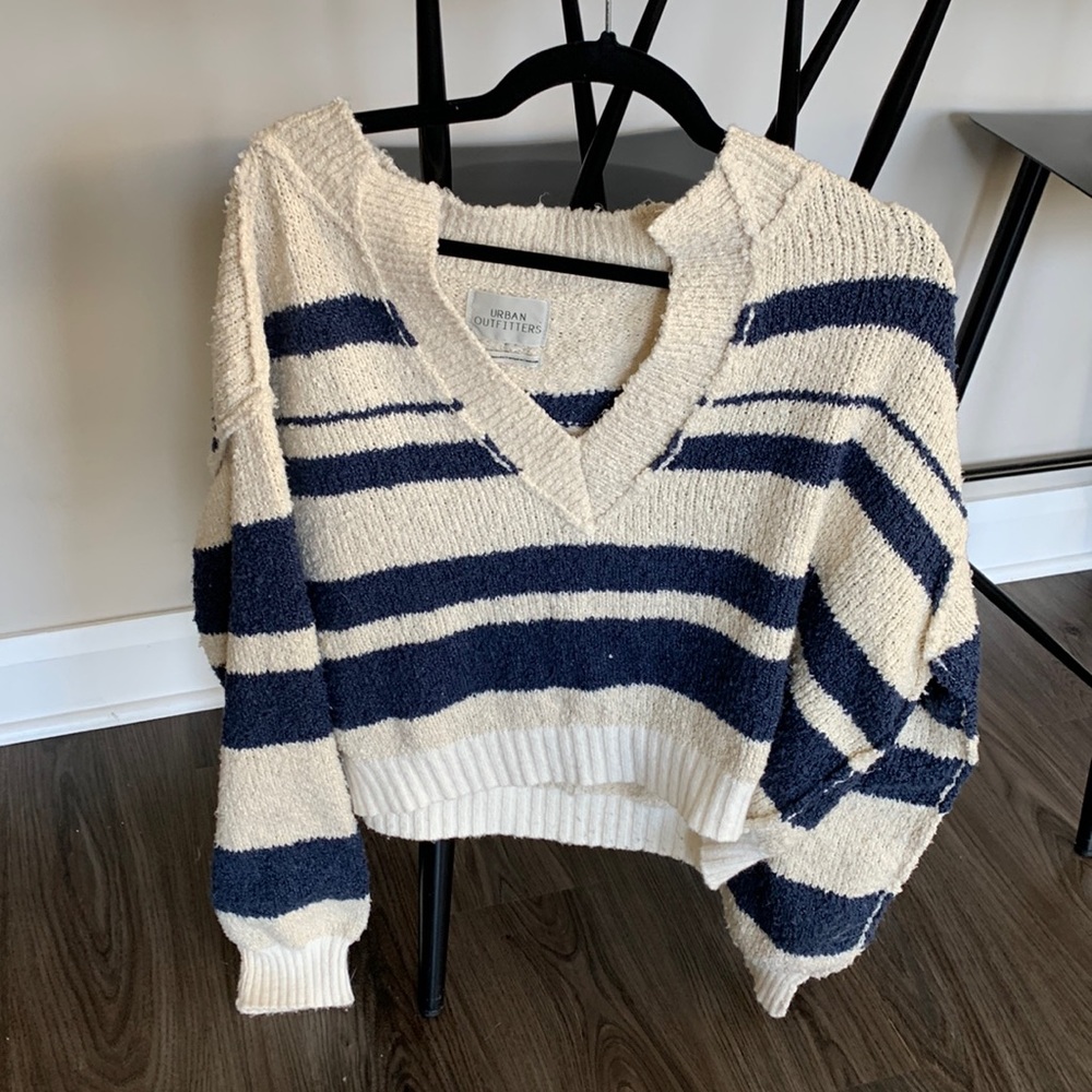 Urban Outfitters Stripe V Neck Sweater